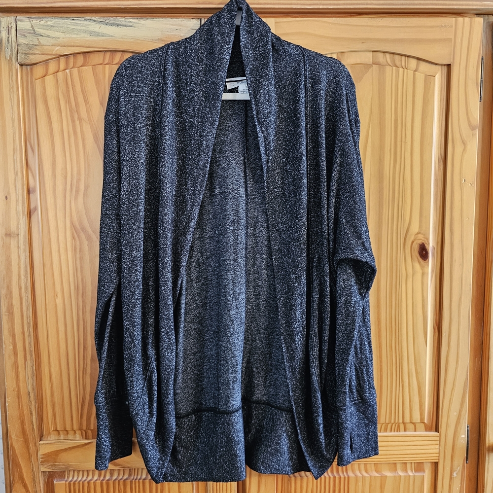 Workshop Republic Clothing Charcoal Open Cardigan